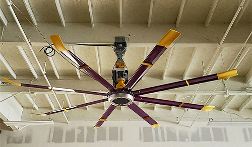 HLVS Fan Installed in a Gym