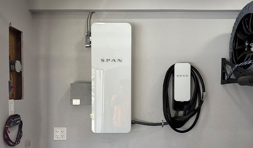 SPAN Smart Panel installed in a garage
