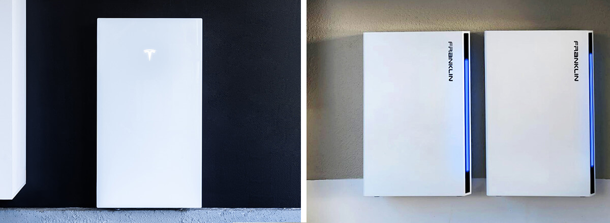 Comparison of Tesla Powerwall and FranklinWH home battery systems for residential energy storage
